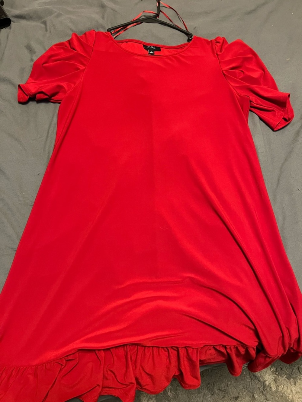 MSK Red Scoop Neck Dress